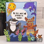 Riley and Company Funny Bones Oops Clear Stamp rwd-1425 under the sea