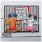 Riley and Company Funny Bones People Who Don't Like Cats Clear Stamp rwd-1466 striped background