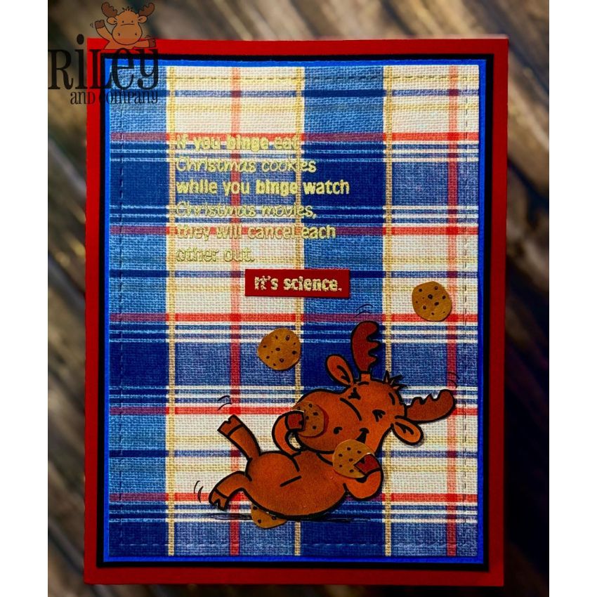 Riley and Company Funny Bones Science Rules Clear Stamp rwd-1430 plaid