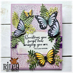 Riley and Company Funny Bones Sometimes You Forget Clear Stamp rwd-1472 pretty butterflies