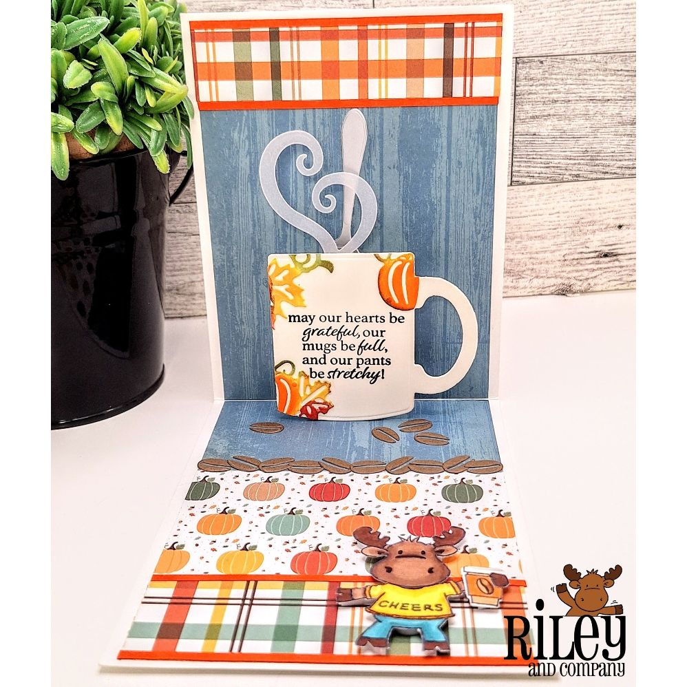 Riley and Company Funny Bones Stretchy Pants Clear Stamp rwd-1427 plaid