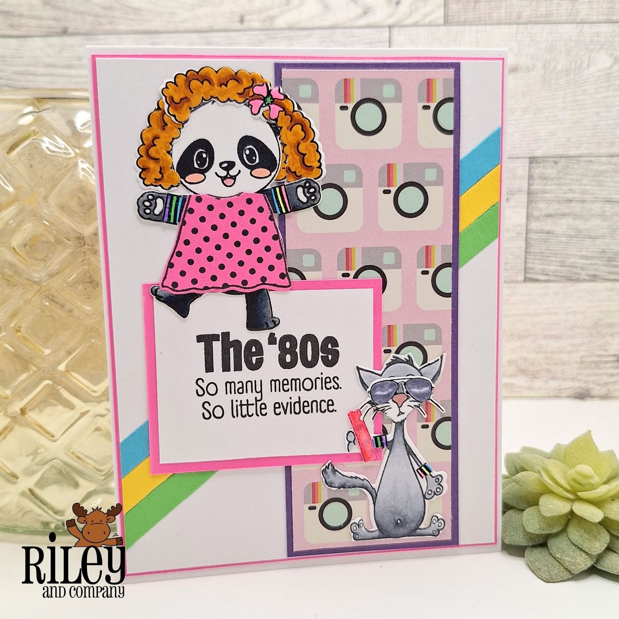 Riley and Company Funny Bones The 80's Clear Stamp rwd-1447 cameras