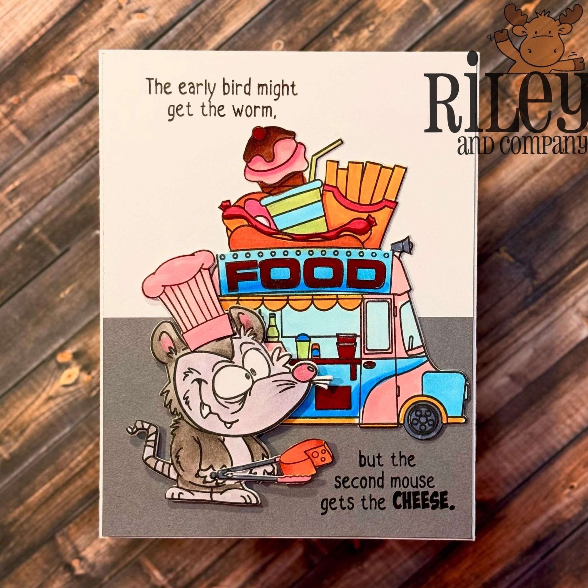 Riley and Company Funny Bones The Second Mouse Clear Stamp rwd-1470 food truck