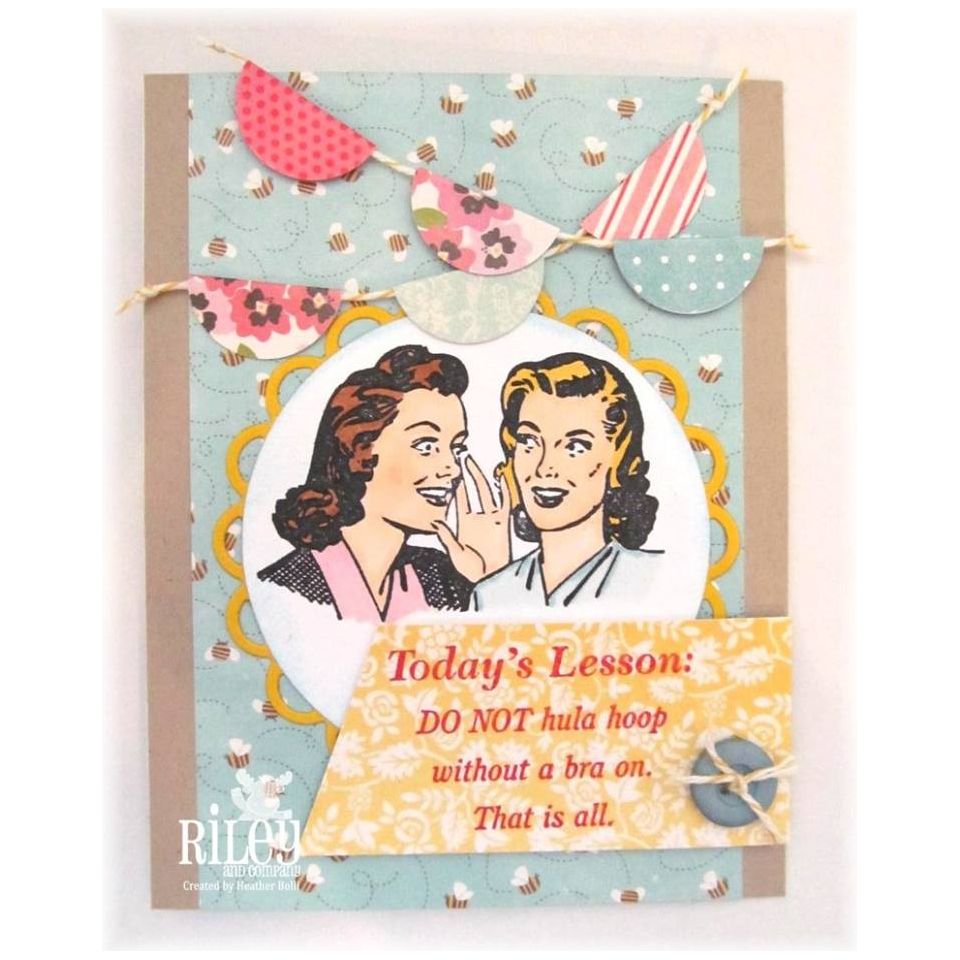 Riley and Company Funny Bones Today's Lesson Clear Stamp rwd-556 hula hoop