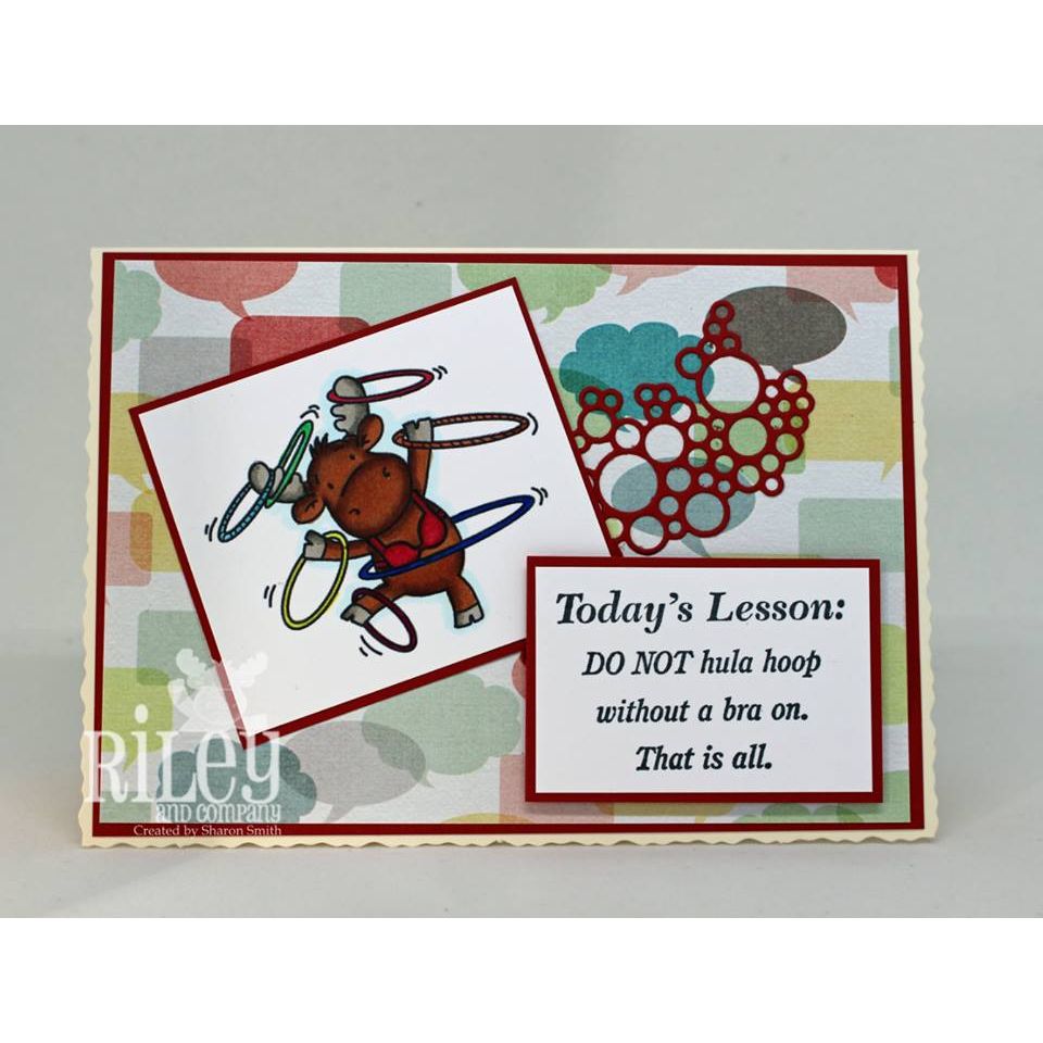 Riley and Company Funny Bones Today's Lesson Clear Stamp rwd-556 moose