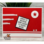 Riley and Company Funny Bones Velcro Shoes Clear Stamp rwd-1458 red star