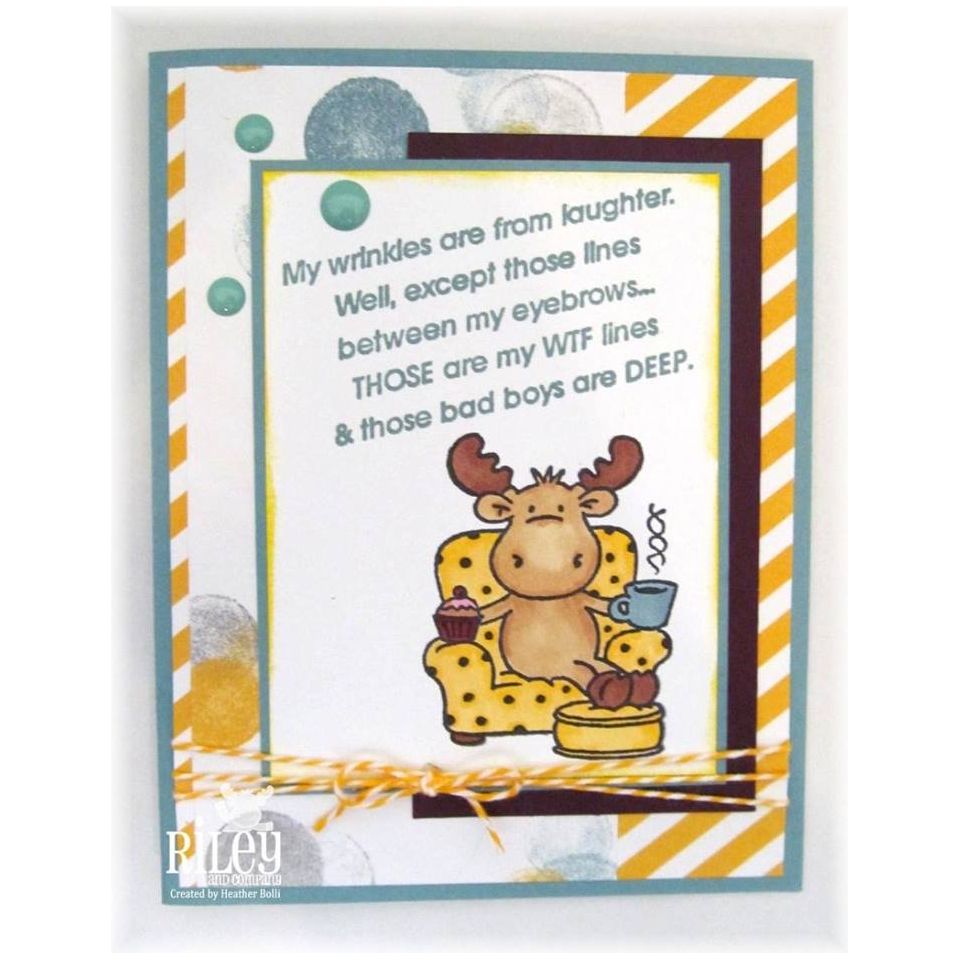 Riley and Company Funny Bones WTF Lines Clear Stamp  rwd-530 moose