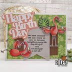 Riley and Company Funny Bones We Have Reached The Age Clear Stamp rwd-1446 flamingos