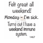 Riley and Company Funny Bones Weekend Immune System Clear Stamp rwd-1467