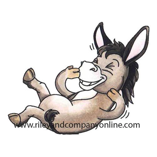 Riley and Company Giggling Donkey Clear Stamp rly334