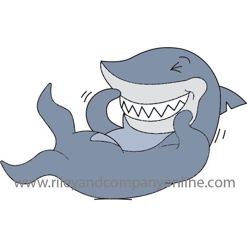 Riley and Company Giggling Shark Clear Stamp rly339