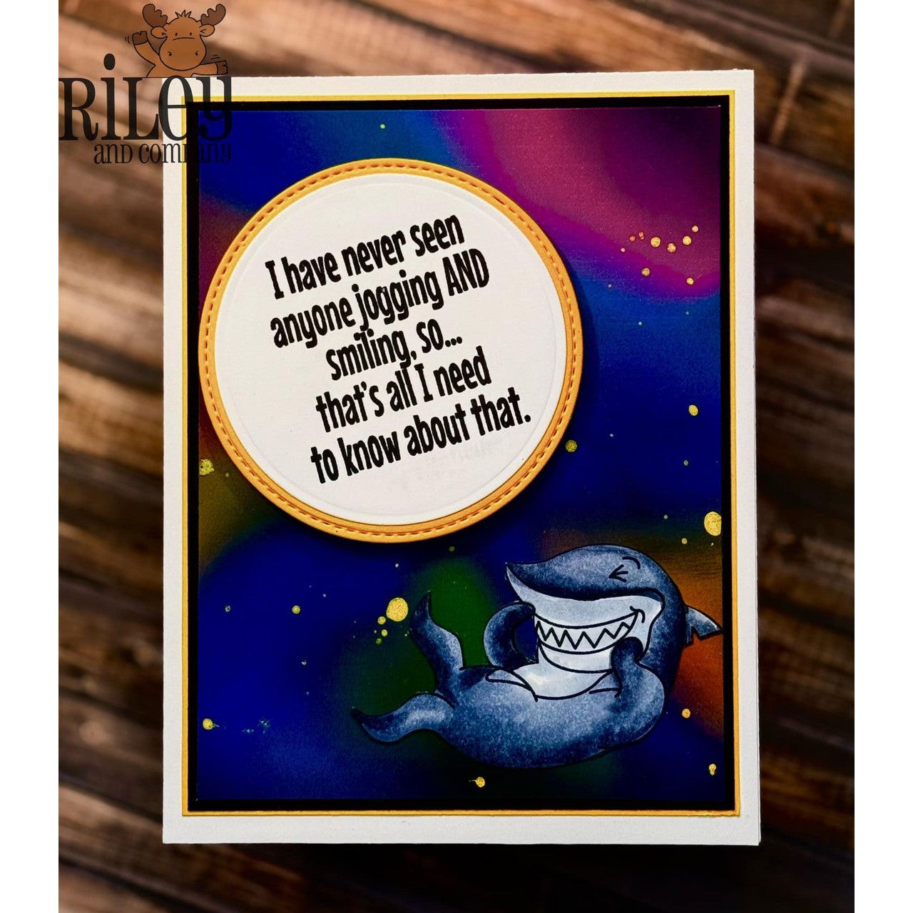 Riley and Company Giggling Shark Clear Stamp rly339 smile
