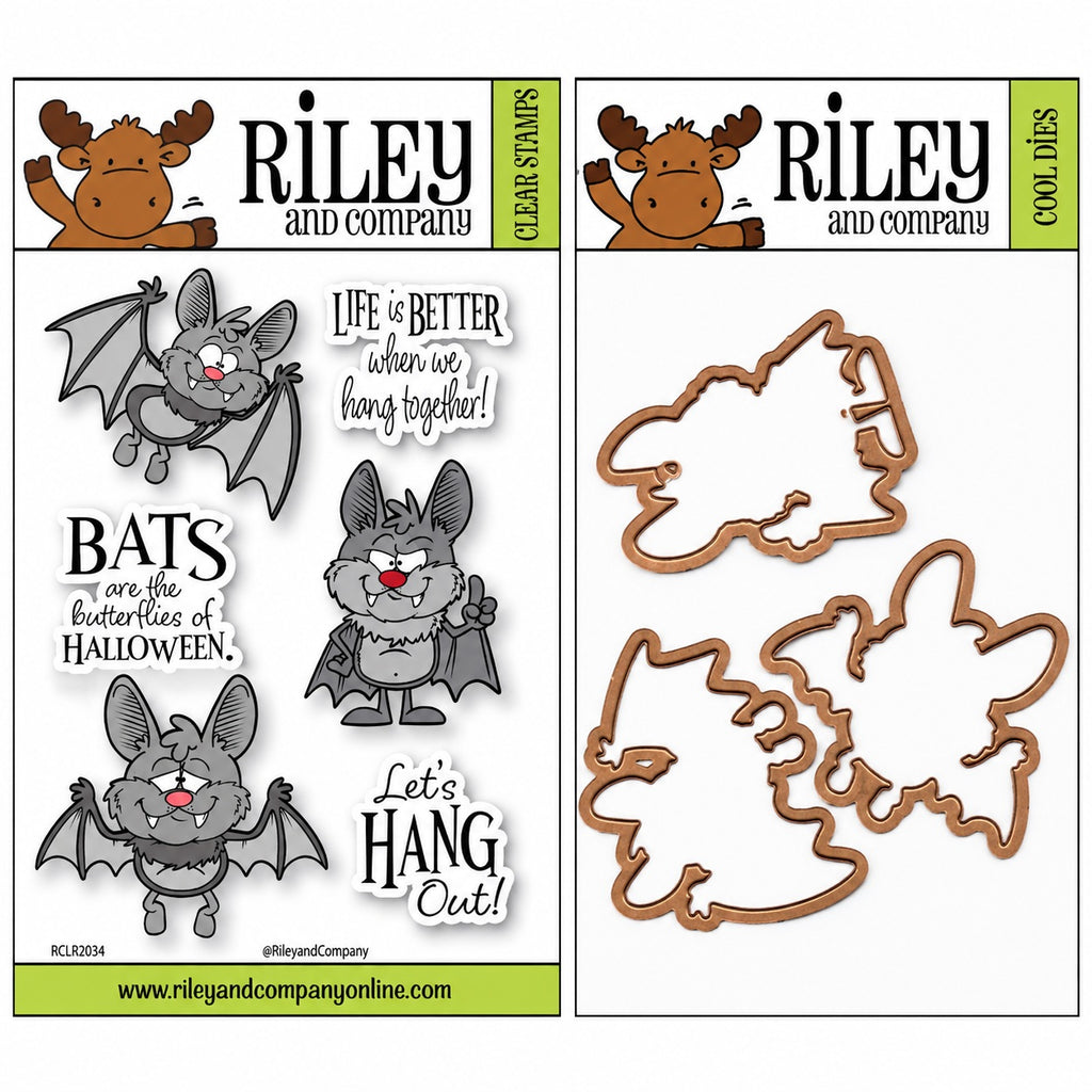 Riley and Company Go Batty! Clear Stamp and Die Set