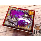 Riley and Company Go Batty! Clear Stamp and Die Set shaker card