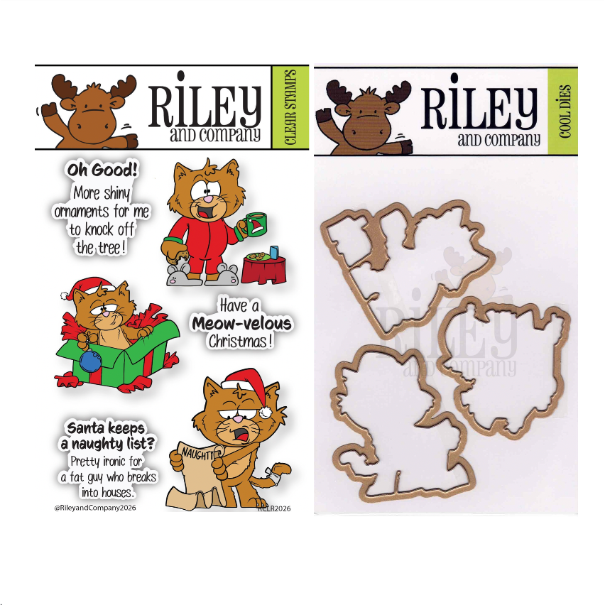 Riley and Company Hank Does Christmas Clear Stamp and Die Set