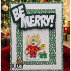 Riley and Company Hank Does Christmas Clear Stamps rclr2026 be merry card