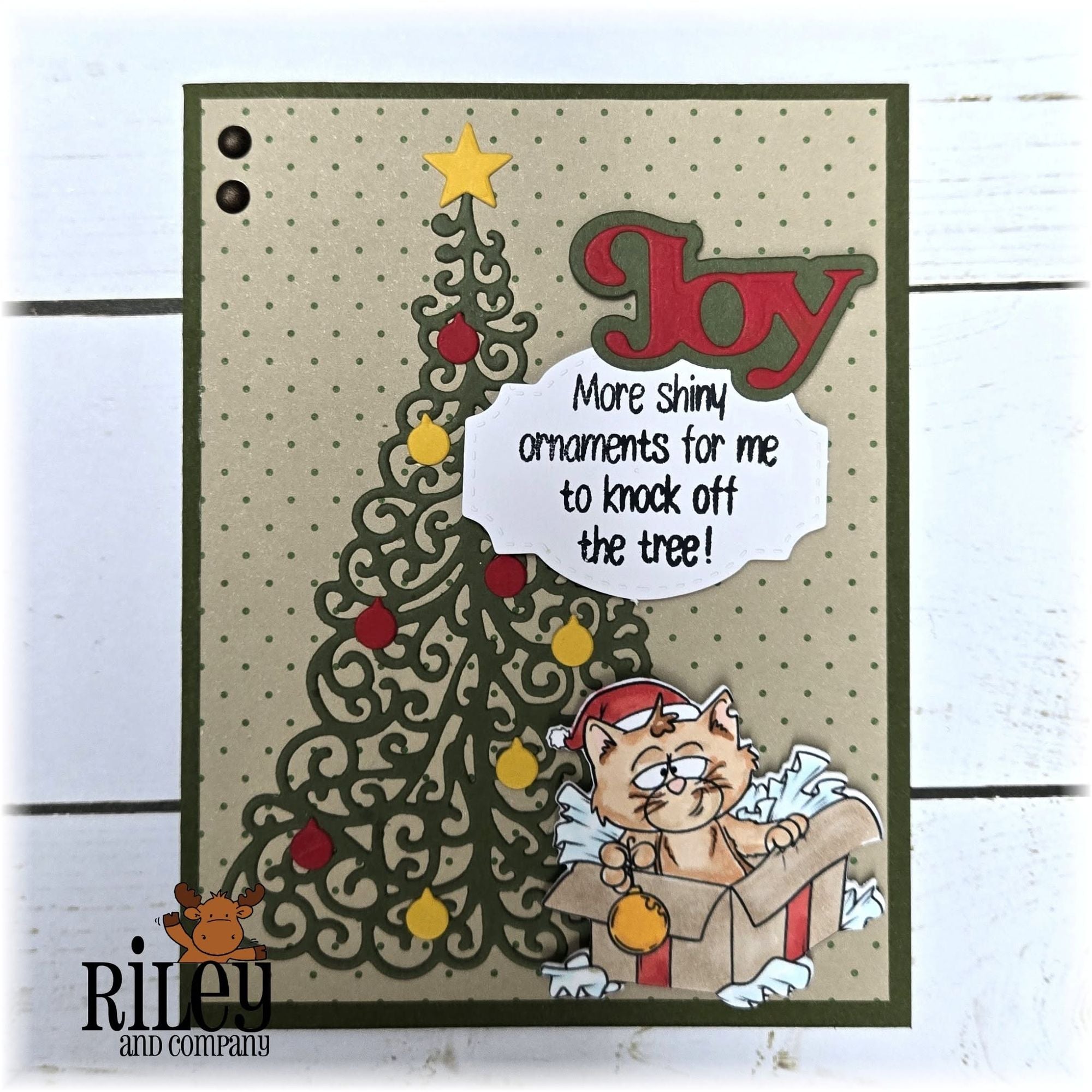 Riley and Company Hank Does Christmas Dies rd2026 christmas tree joy card