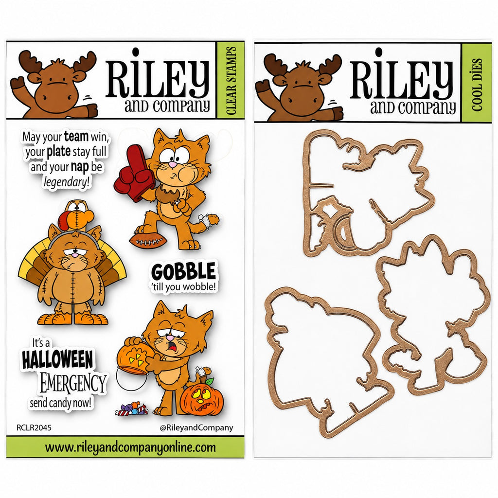 Riley and Company Hank Does Fall Clear Stamp and Die Set