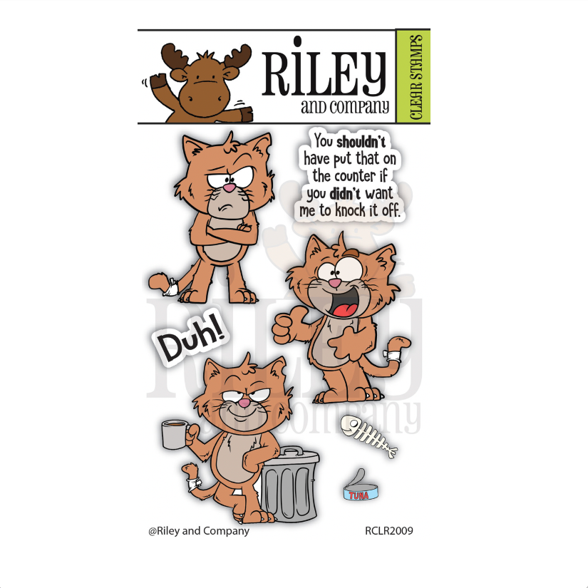 Riley and Company Hank the Alley Cat Clear Stamps rclr2009