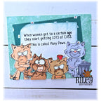 Riley and Company Hank the Ally Cat Clear Stamp and Die Set four cats