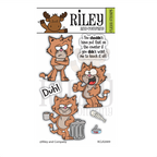 Riley and Company Hank the Ally Cat Clear Stamp and Die Set image 1