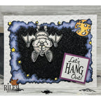 Riley and Company Moon and Stars Frame Clear Stamps rclr2039 let's hang out card
