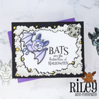 Riley and Company Moon and Stars Frame Dies rd2039 bats are the butterflies of halloween card