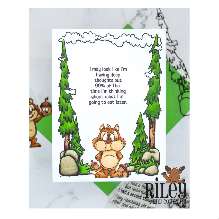 Riley and Company Outdoor Frame Clear Stamps rclr2023 chubby cheeks
