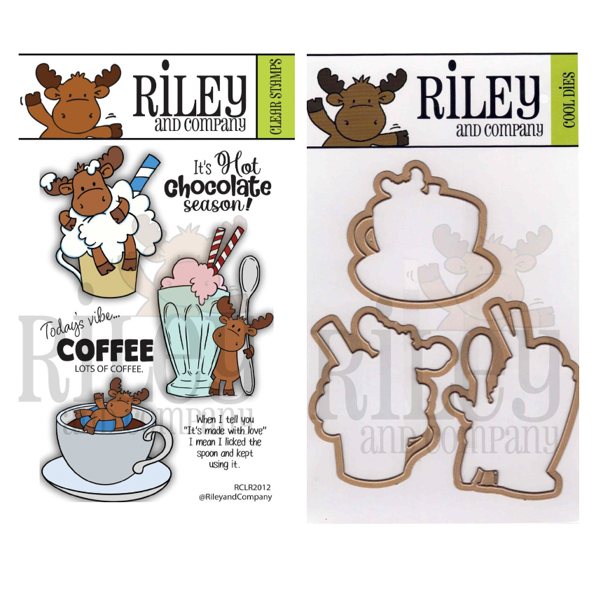 Riley and Company Riley Cocoa, Coffee and Sundae Clear Stamp and Die Set1