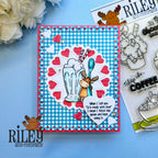 Riley and Company Riley Cocoa, Coffee and Sundae Clear Stamp and Die Set hearts