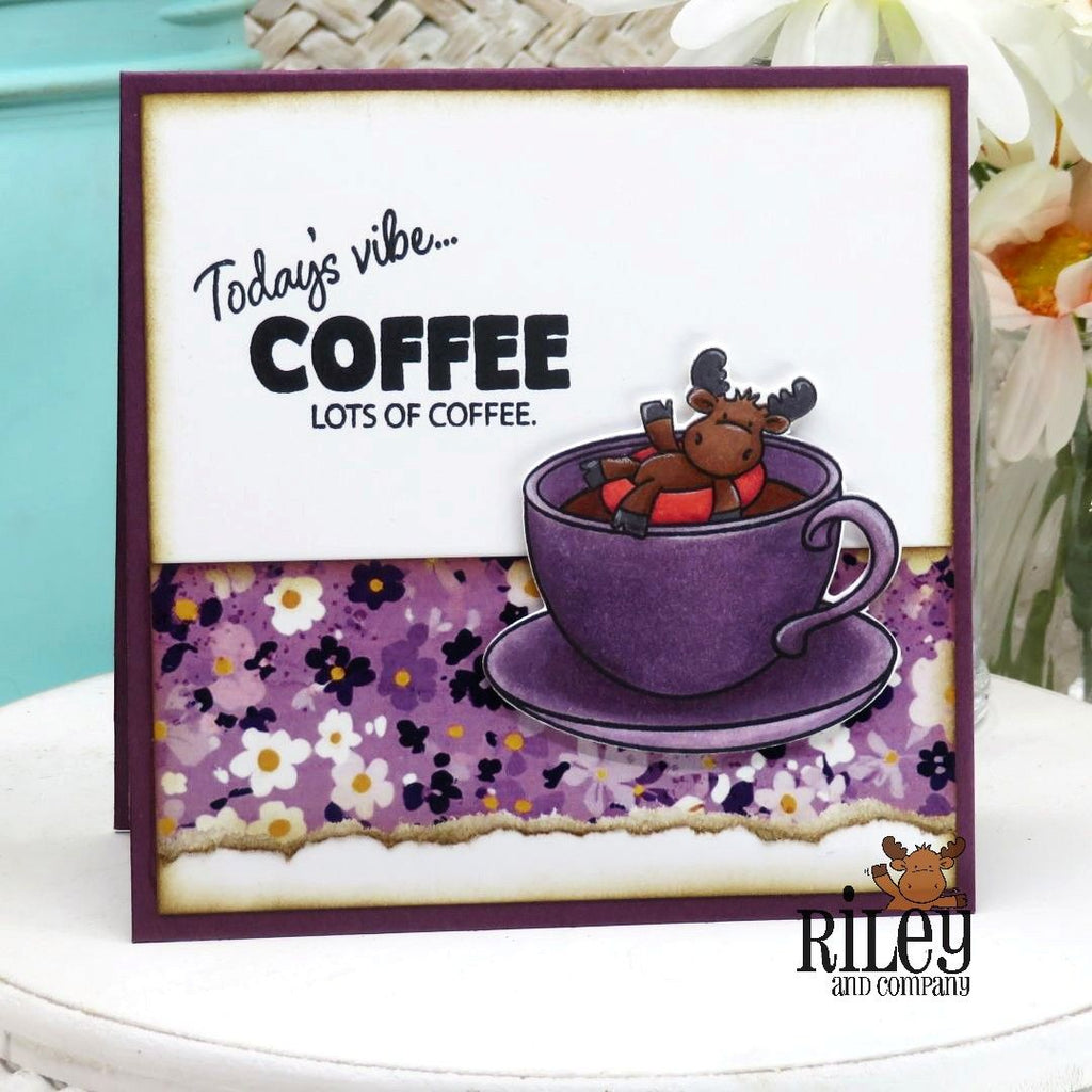 Riley and Company Riley Cocoa, Coffee and Sundae Clear Stamp and Die Set purple