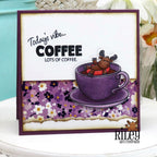 Riley and Company Riley Cocoa, Coffee and Sundae Clear Stamp and Die Set purple