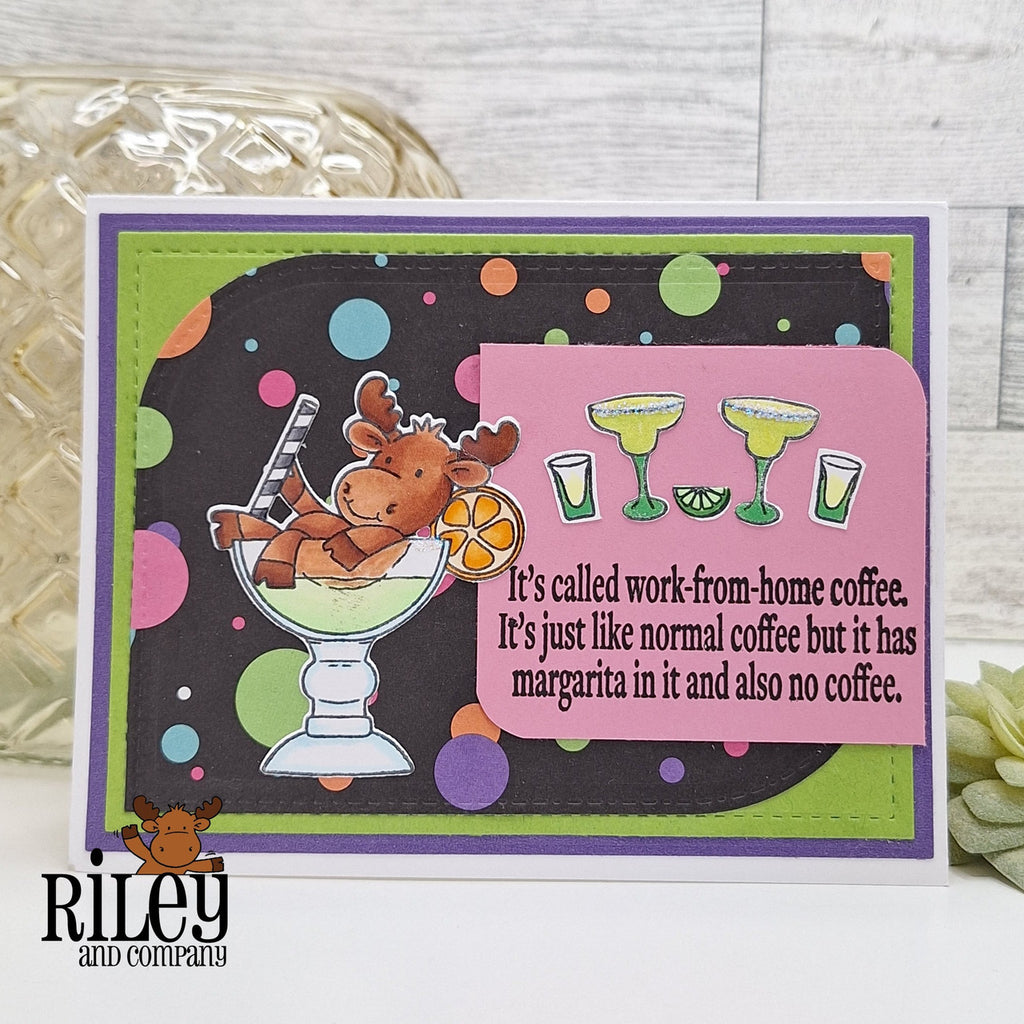 Riley and Company Riley Cool Cocktails Clear Stamp and Die Set margarita time