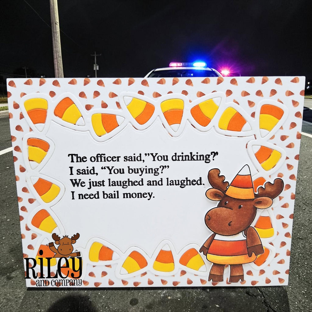 Riley and Company Riley Halloween 1 Dies rd2029 candy corn border card