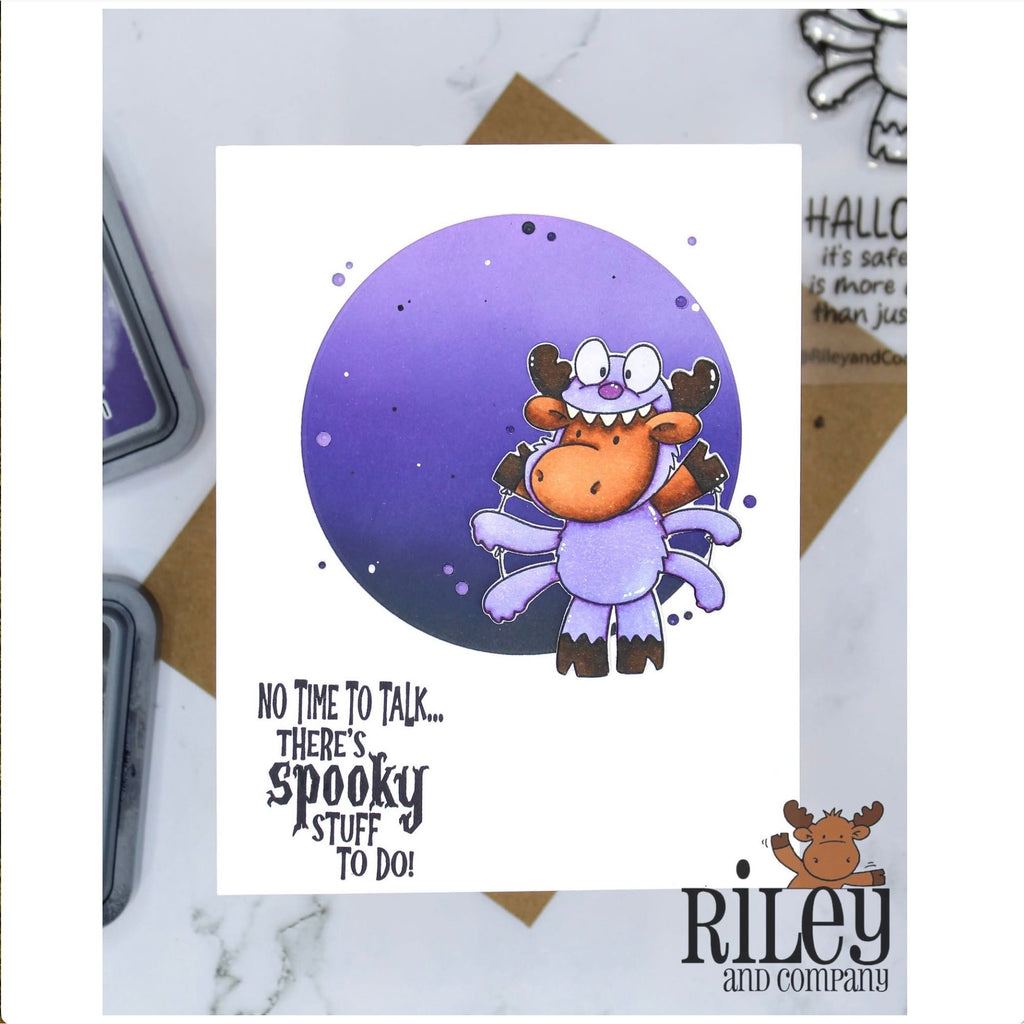 Riley and Company Riley Halloween 2 Dies rd2030 spooky spider card