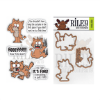 Riley and Company Stressed Out Hank Clear Stamp and Die Set