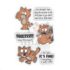 Riley and Company Stressed Out Hank Clear Stamp and Die Set image 1