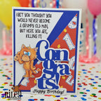 Riley and Company Stressed Out Hank Clear Stamps rclr2021 happy birthday old man