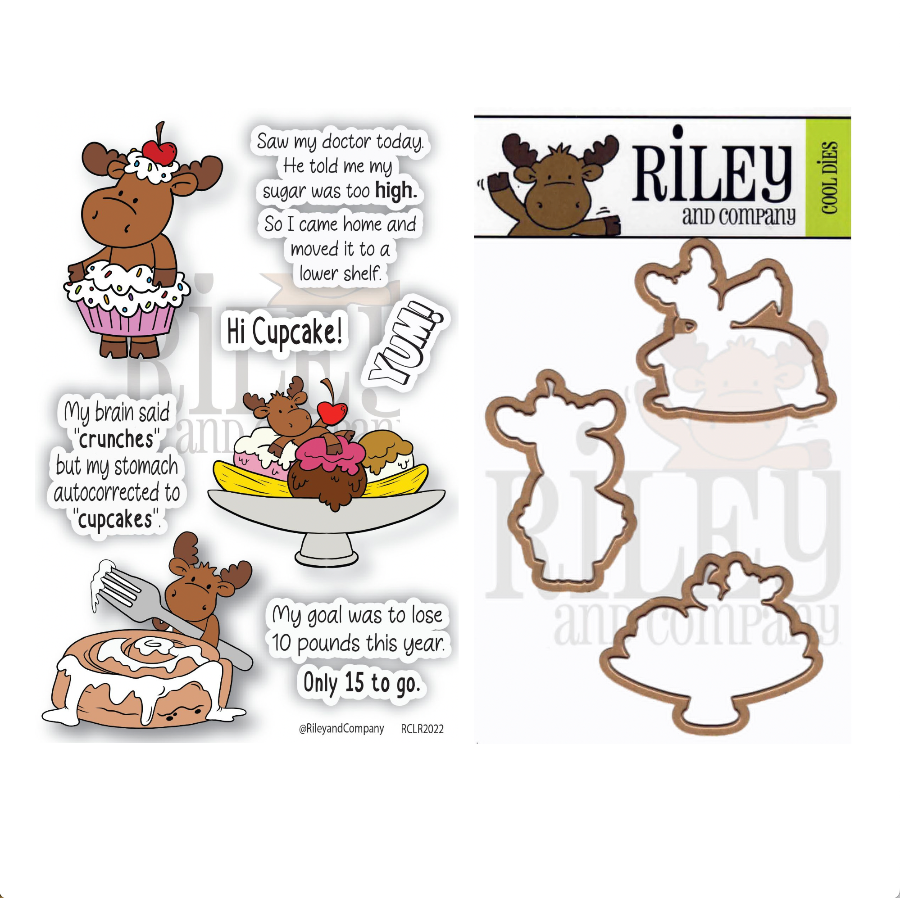 Riley and Company Sweet Treats Riley Clear Stamp and Die Set