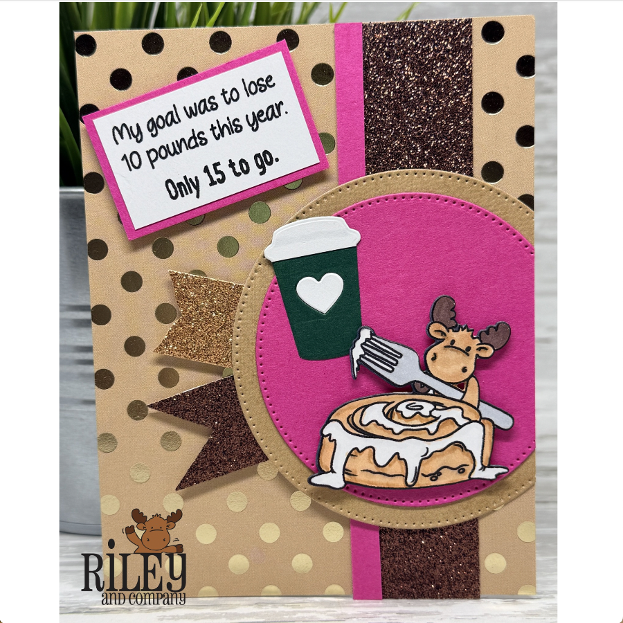 Riley and Company Sweet Treats Riley Clear Stamps rclr2022 cinnamon roll