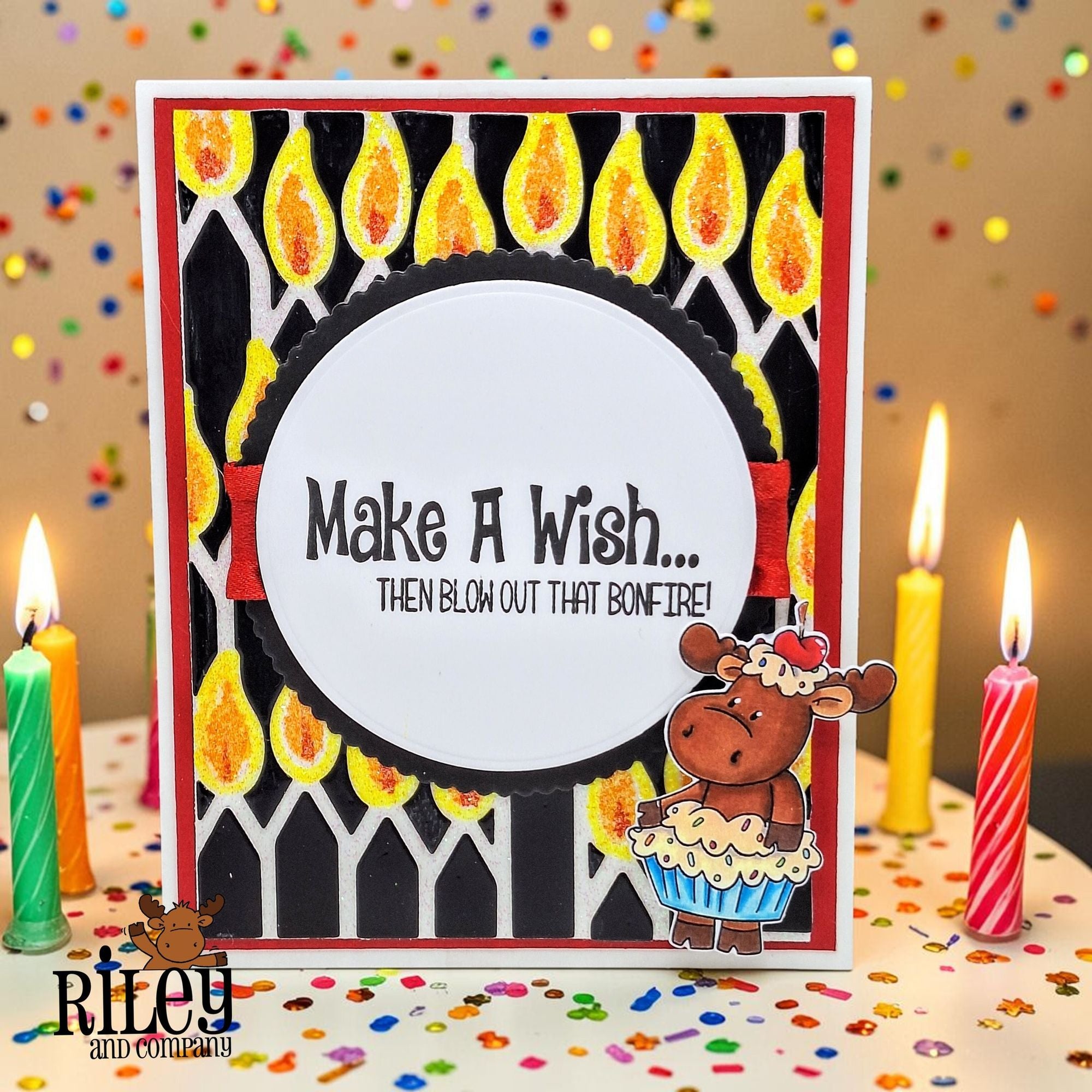 Riley and Company Sweet Treats Riley Clear Stamps rclr2022 make a wish