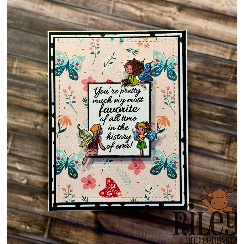 Riley and Company Tiny Fairies Clear Stamps ml2449 butterflies