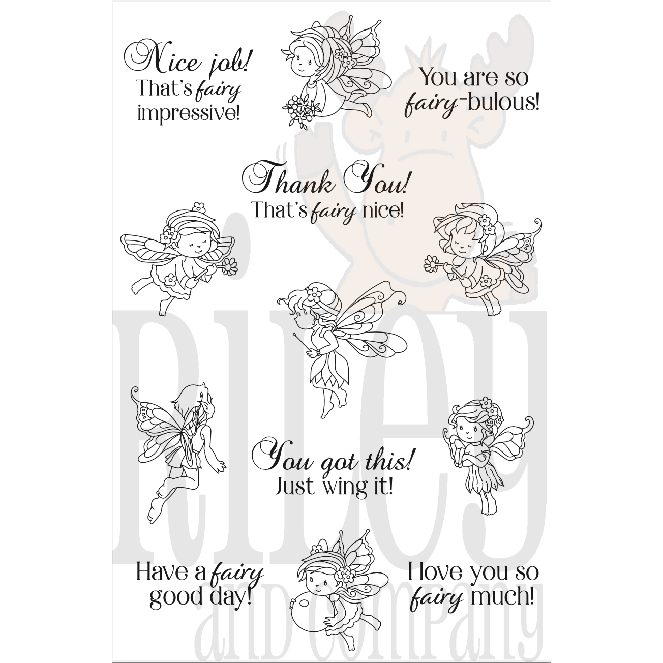 Riley and Company Tiny Fairies Clear Stamps ml2449 fairies