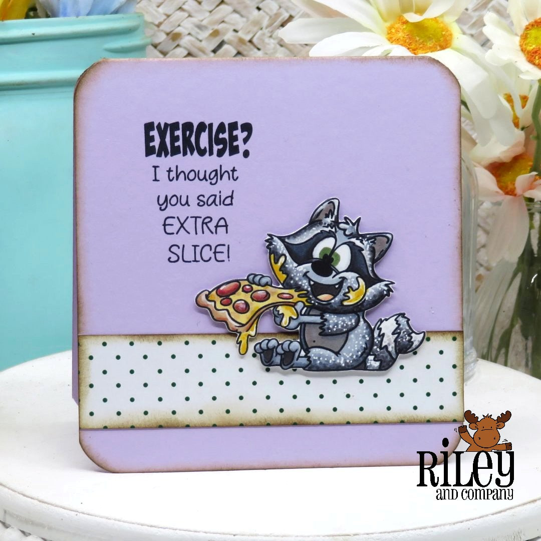Riley and Company Trash Can Pandas Dies rd2032 eating pizza