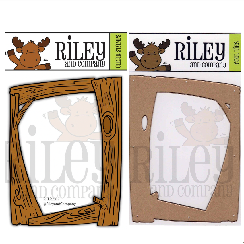 Riley and Company Wood Frame Clear Stamp and Die Set