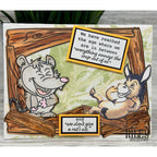 Riley and Company Wood Frame Clear Stamp and Die Set donkey