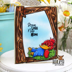 Riley and Company Wood Frame Clear Stamp rclr2017 woodpecker