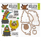 Riley and Company Woody and Hazel Jean Good Luck Clear Stamp and Die Set