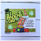 Riley and Company Woody and Hazel Jean Good Luck Clear Stamp and Die Set green background