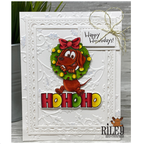 Riley and Company Woody and Hazel Jean Ho Ho Ho Dies rd2001 red bow